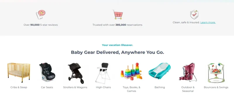 Baby Gear Rentals: Rent Stroller, Crib Rental, Car Seat Rental 90.000